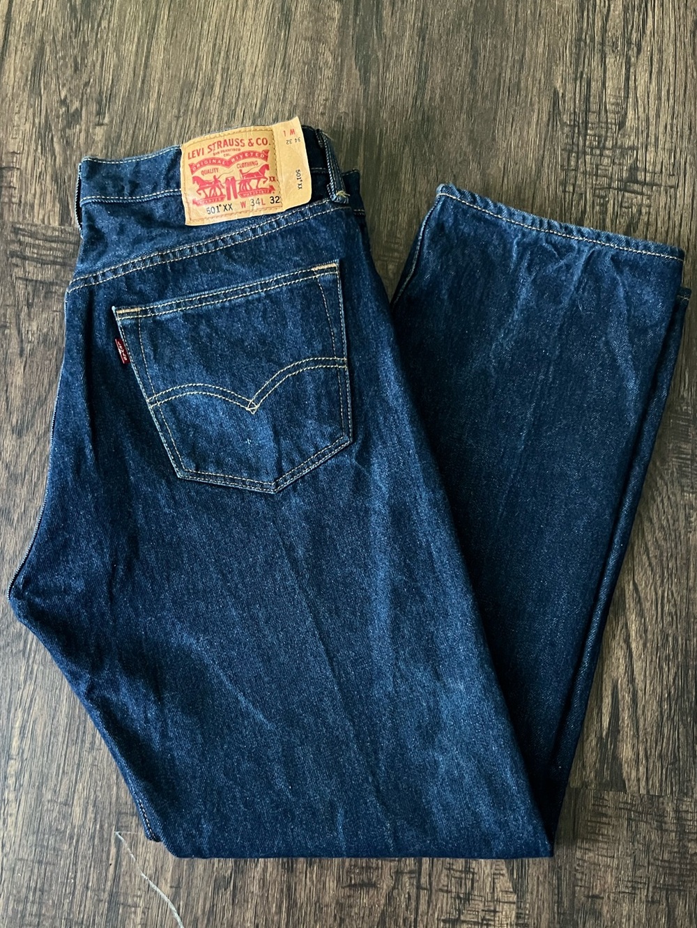 Levi's 501,Men's Indigo Straight Jeans 34X32